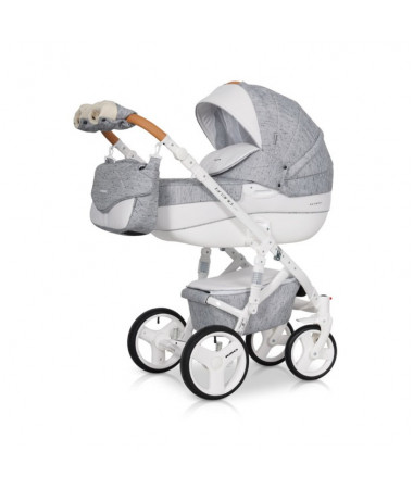 Коляска 3 в 1 BRUNO LUXE (Riko) 05 Grey Fox (серый)