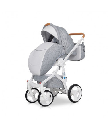 Коляска 3 в 1 BRUNO LUXE (Riko) 05 Grey Fox (серый)